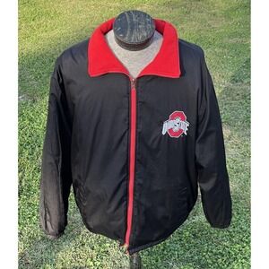 Ohio State Buckeyes Jacket Mens Reversible Full Zip Fleece‎ NCAA Pro Player